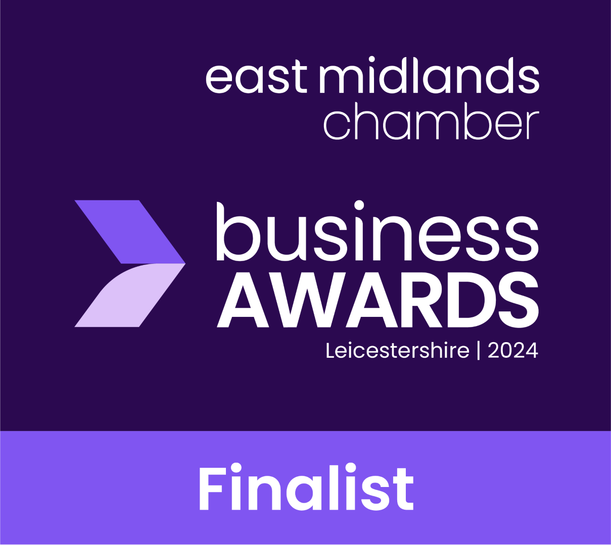 East Midlands Chamber Leicestershire Business Awards finalist badge for Insight Consultancy