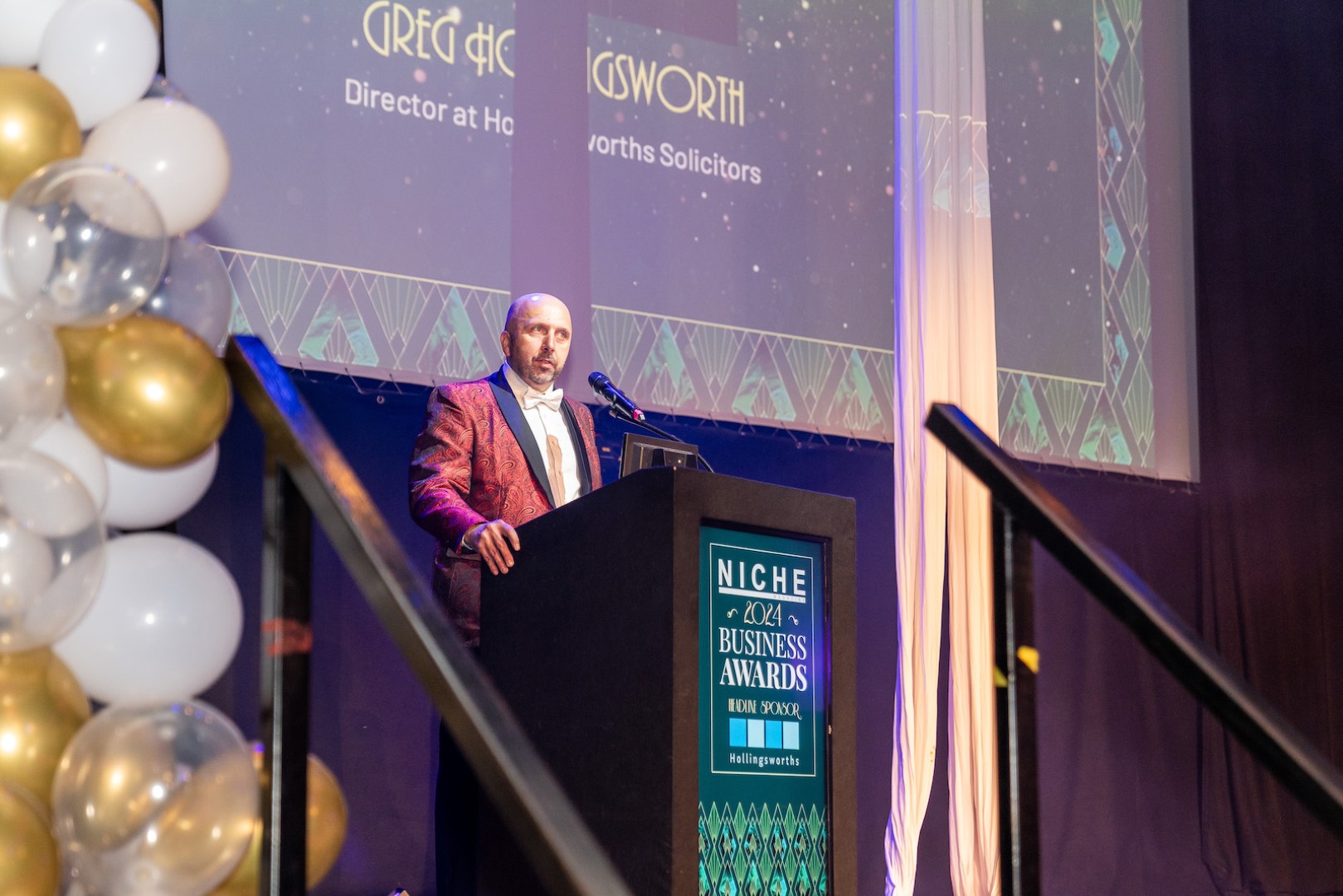 Greg Hollingsworth at the Leicester Niche Business Awards