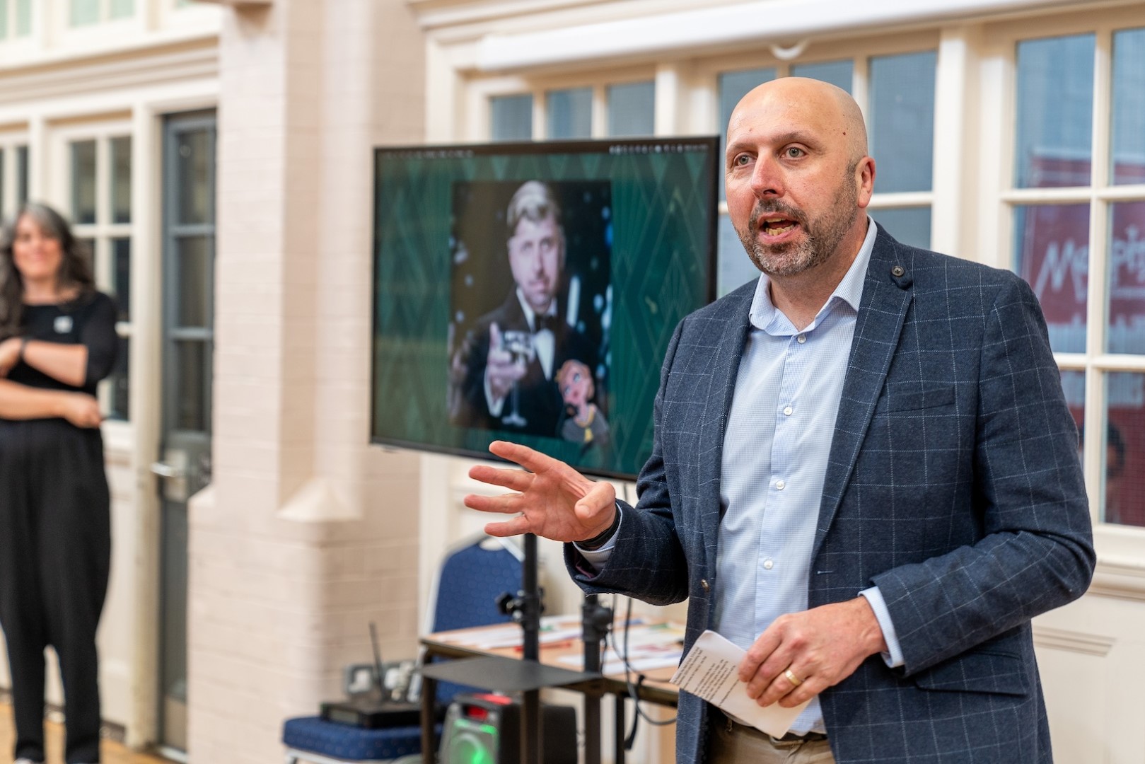Greg Hollingsworth in a casual suit at the Niche Business Awards finalists event