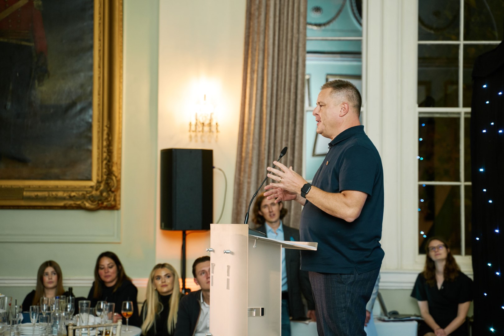 Simon Winfield Chairman of the Furnley house Foundation at the Leicestershire Community Champions Awards 2024