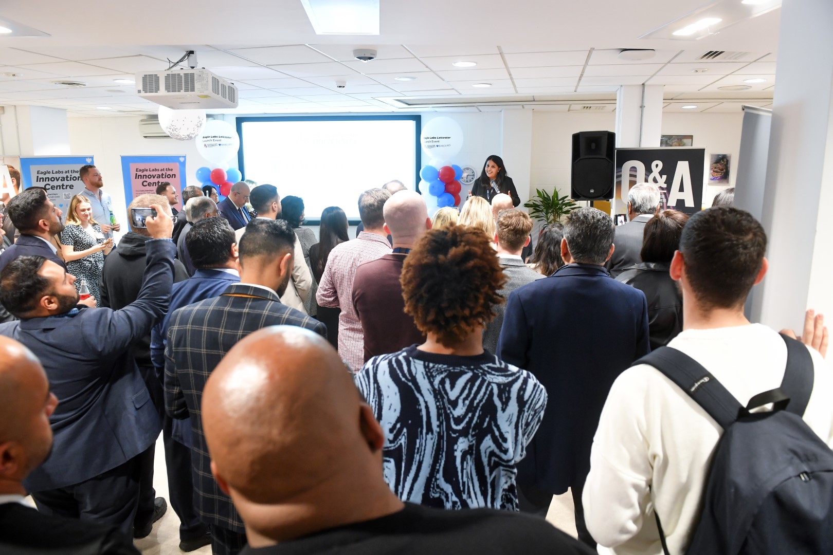 Ecosystem Manager Poonam Sharma addresses the attendees.