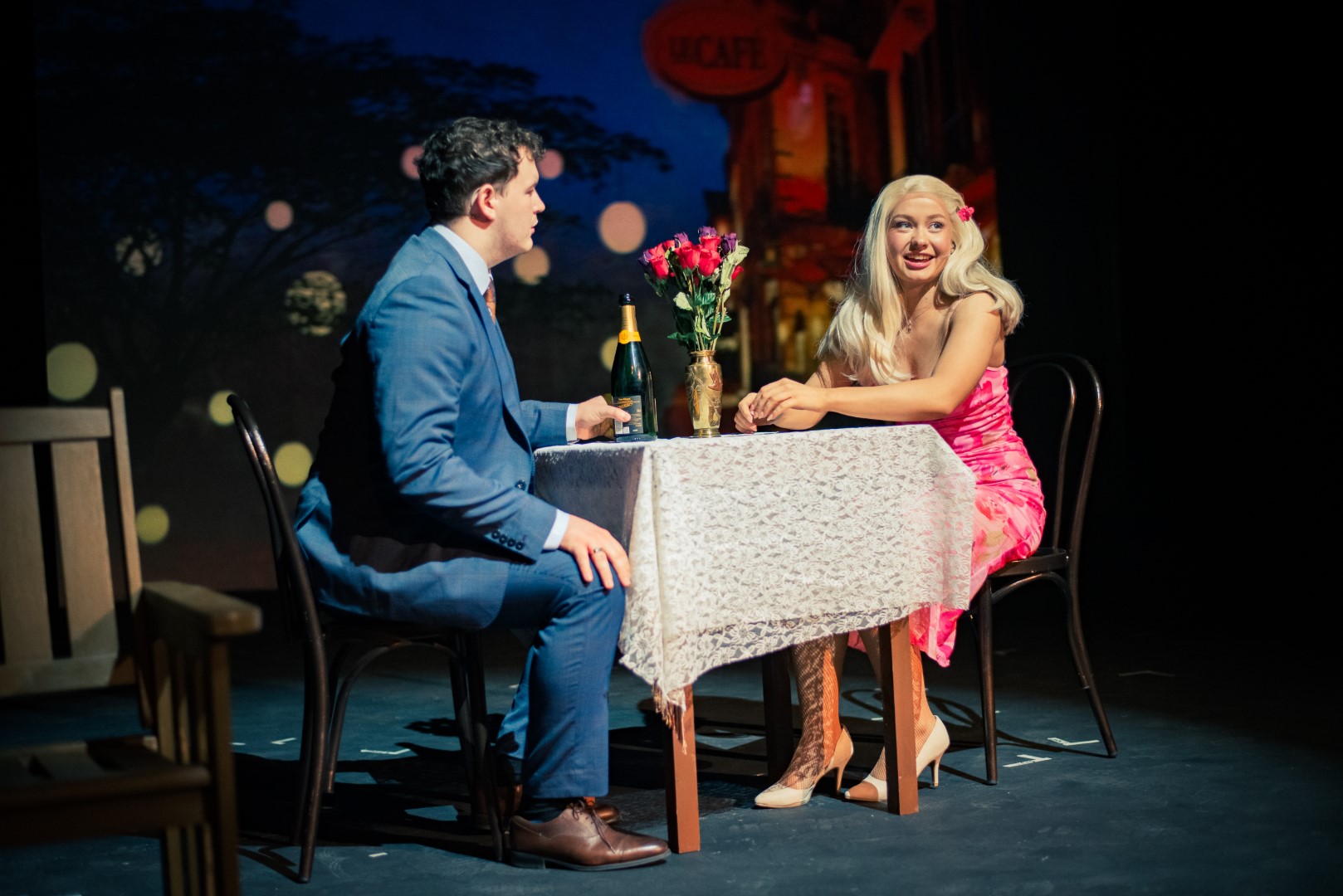 Emily Haywood as Elle, anticipating Warner's (Ben Cusack) proposal. Photography by Poyner + Mee.